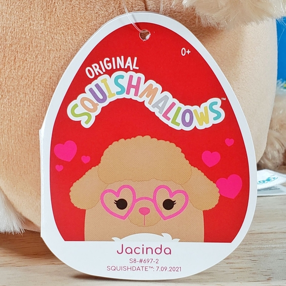 Squishmallow Jacinda the Valentine's Day Poodle 8" 2022 UltraSoft Stuffed Plush - Picture 10 of 12